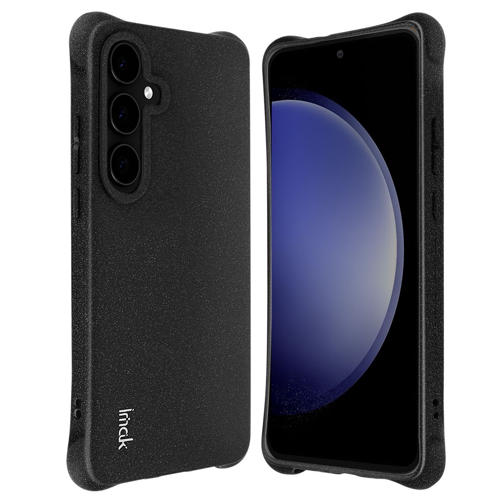 iMak, Stoßfeste Hülle für Samsung Galaxy S24 FE Silikon Verstärkte Ecken, Schwarz