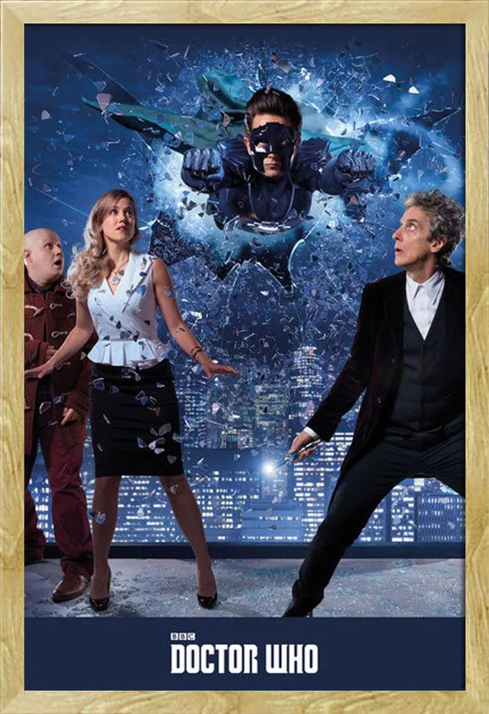 Tableau Encadré Doctor Who Xmas Iconic 2016 Poster Maxi MDF et Vitre