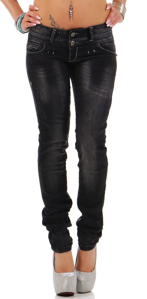 Cipo & Baxx Damen Jeans CBW0655 Black W30/L32