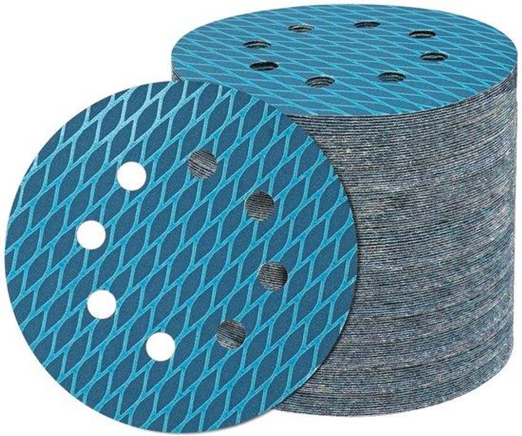 Schleifpapier-Set 100 Stück 125 mm Klebstreifen grobe Oberflächenbearbeitung 150 Zirkonium-Diamant-Körnung.