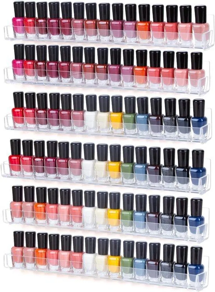 Rangement Vernis à Ongles 90 Flacons - Acrylique 38cm Antidérapant