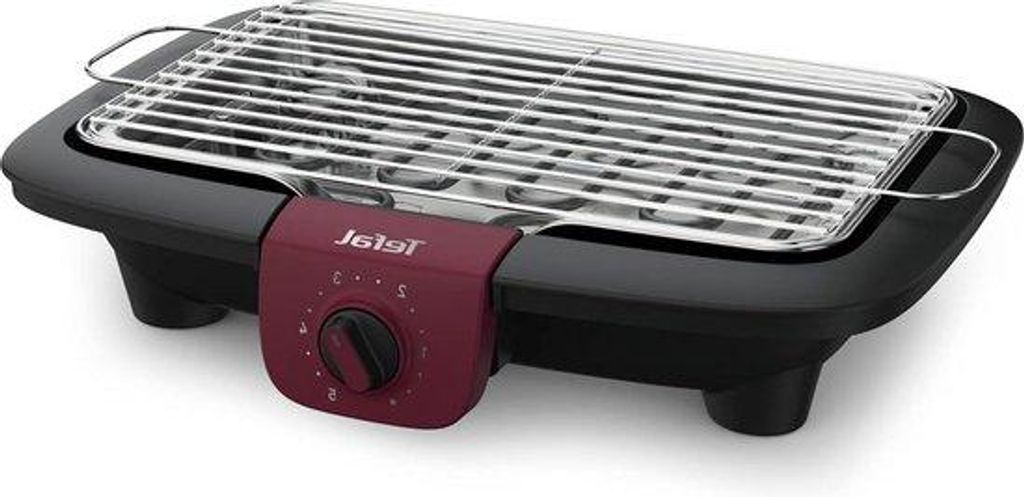 Elektrische Tafelgrill 2300W Schwarz Bordeaux 720cm²