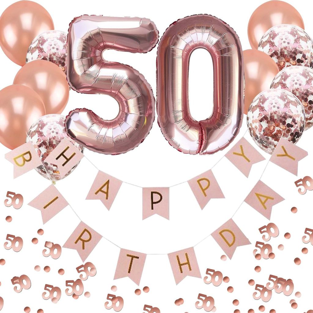 Oblique Unique 50. Geburtstag Party Deko Set - Girlande + Produktbild 