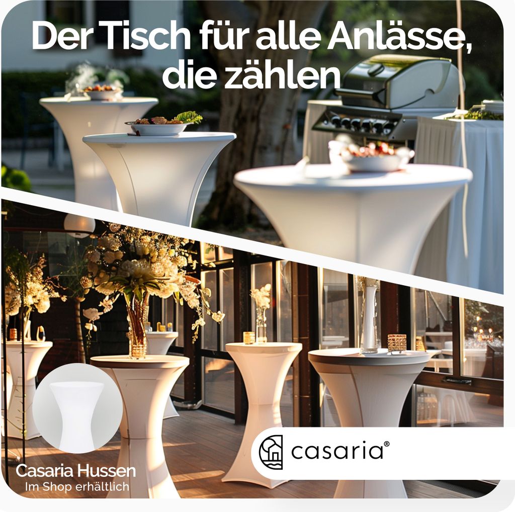 CASARIA® Stehtisch Klappbar 110cm Hoch Rund Ø 60cm Outdoor Produktbild 7