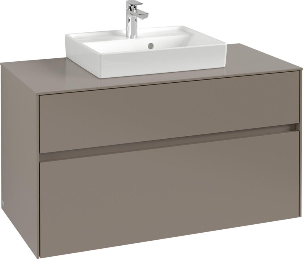 V&B Waschtischunterschrank Collaro 100x54,8x50cm, WT mi, LED 7,3 W, ca Gr