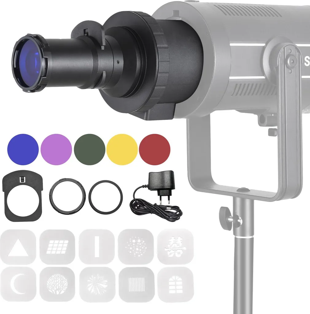 Bowens Mount Flash Snoot Lente conica Video Artista Forma di modellazione K luce per studio fotografico con obiettivo faretto ottico 35 Gobos  44