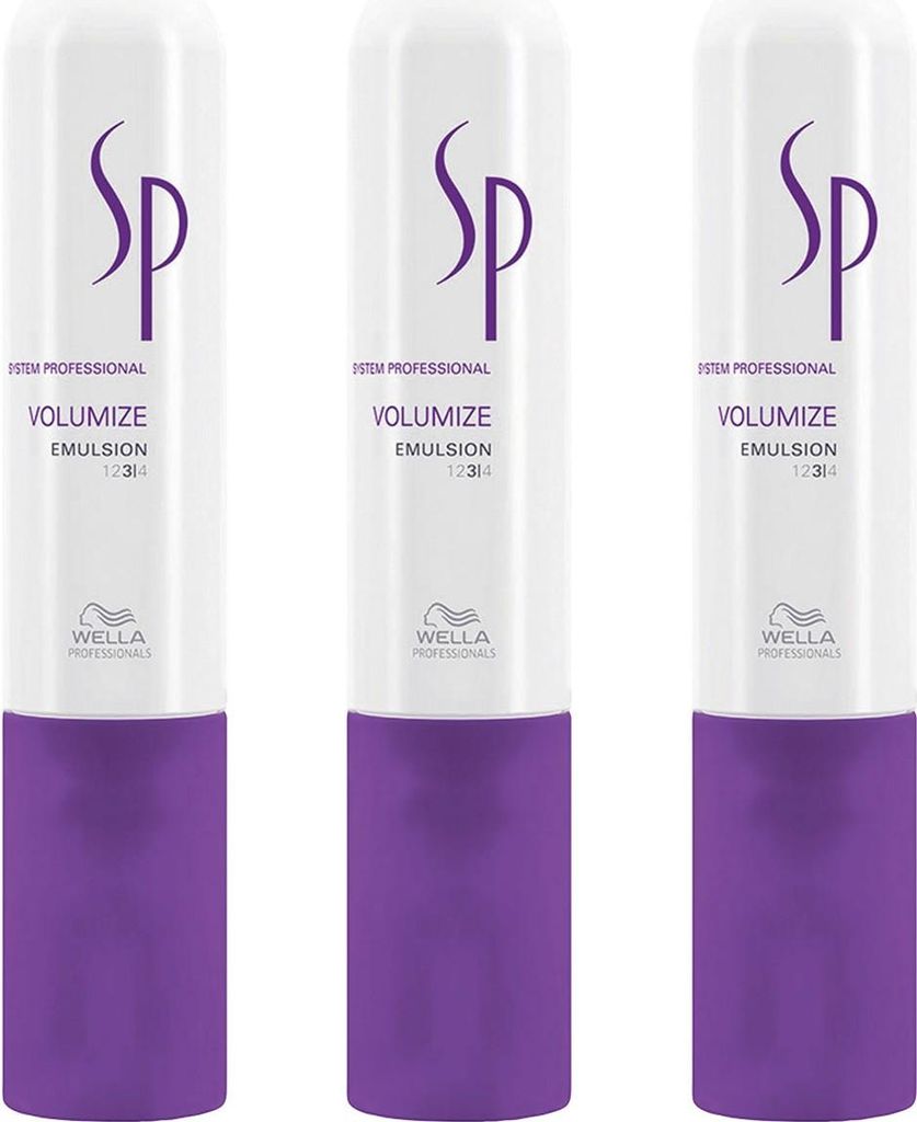 Wella SP Volumize Emulsion 3 x 50 ml Intensivpflege für feines Haar gibt dem Haar Volumen Set