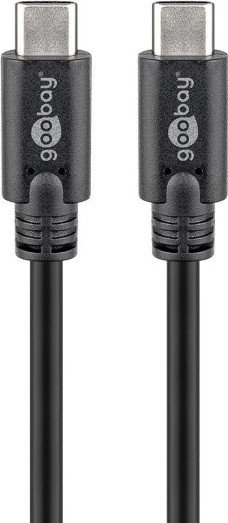 USB-C™-Kabel, 0,5 m, schwarz 60 W, 3 A, 4K/60 Hz, 5 Gbit/s, Produktbild 