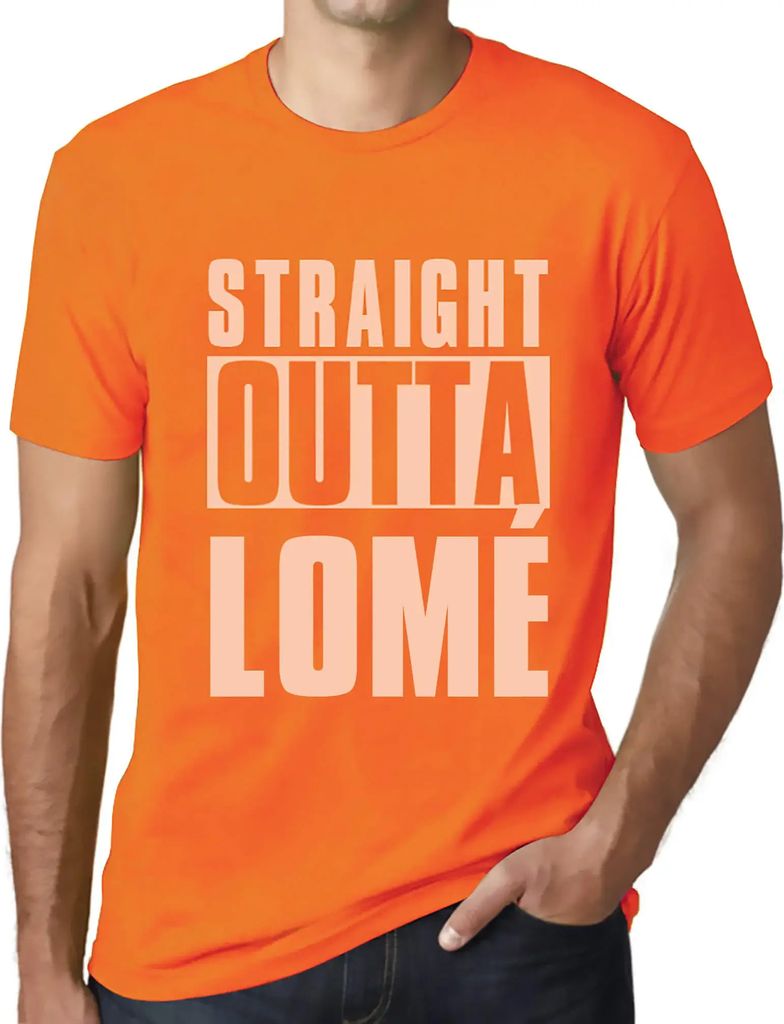 Herren Grafik T-Shirt Direkt aus Lomé – Straight Outta Lomé – Öko-Verantwortlich Vintage Jahrgang Kurzarm Lustige Druck Geburtstag Geschenk ...
