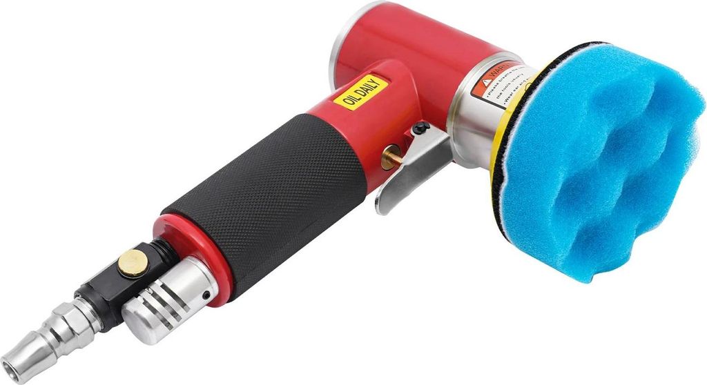 Druckluft Poliermaschine - Exzenter Polierer/Schleifer - Pneumatischer Antrieb - Exzenterbewegung - Polieren & Schleifen - Rot