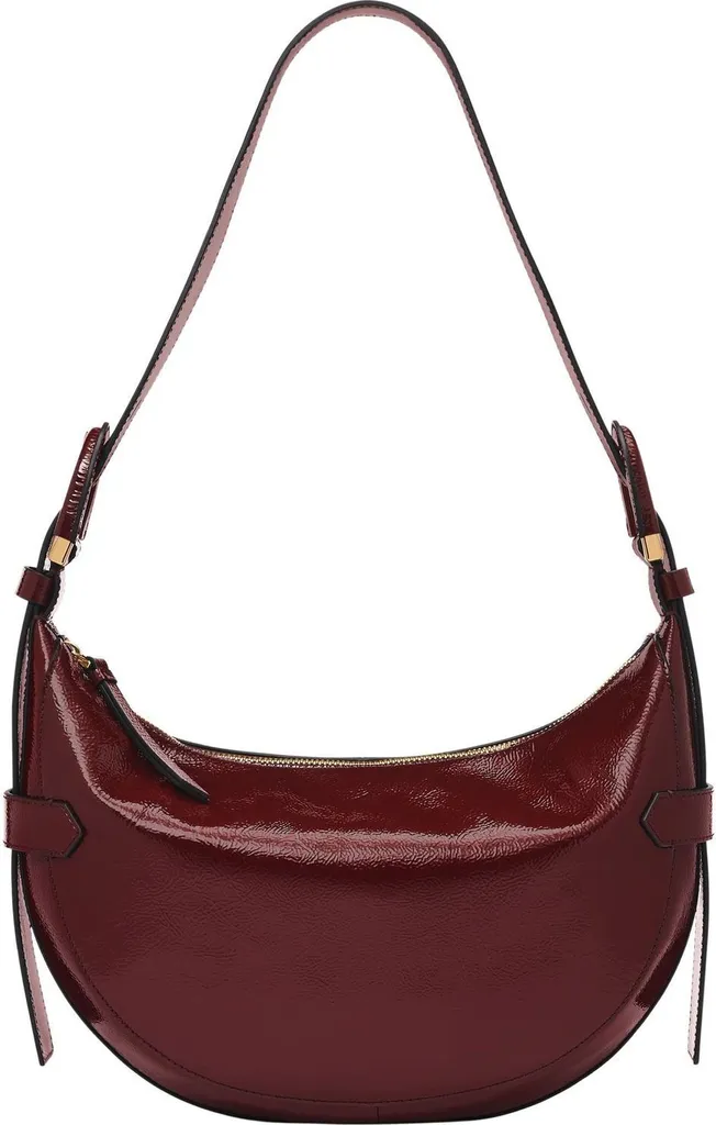 Sac en cuir véritable bordeaux Fossil Harwell au design souple et chic