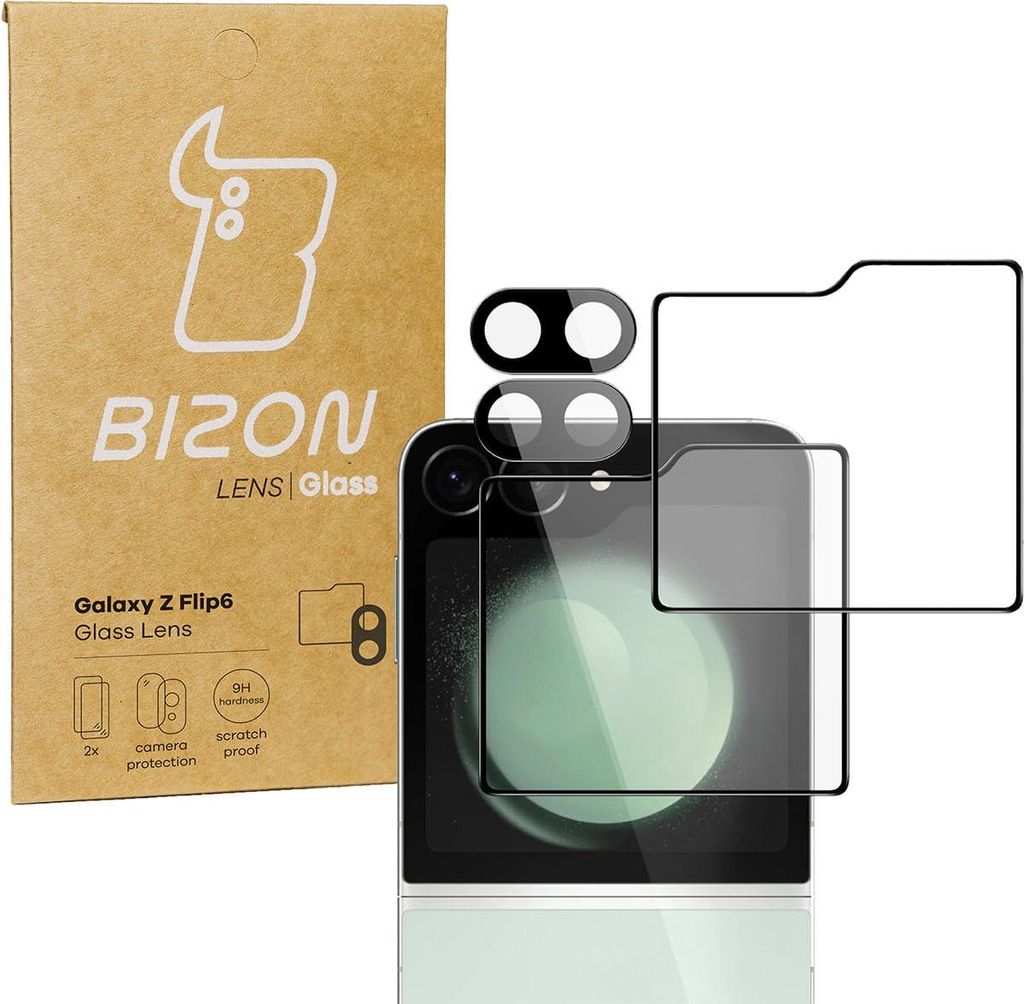 Szkło na aparat + szkło na ekran zewnętrzny Bizon Glass Produktbild 