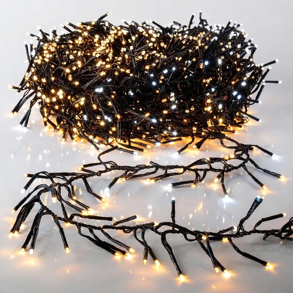 Cluster Lichterkette in 2 Farben Mix - warmweiß + klassik Produktbild 