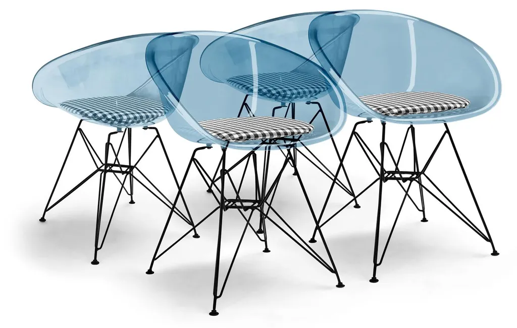 Chaises Manila confortables avec coussin azur : fini le mal de dos