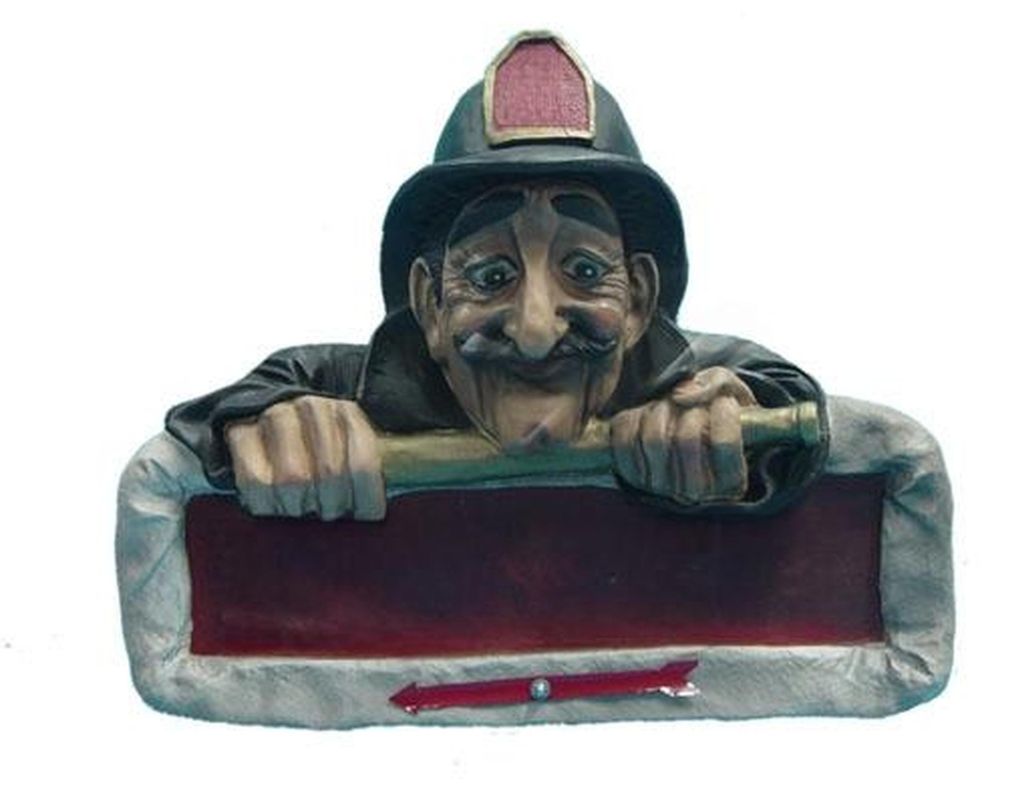 Feuerwehr Hasu Figur Garten Statue Skulptur Figuren Skulpturen Dekoration Deko