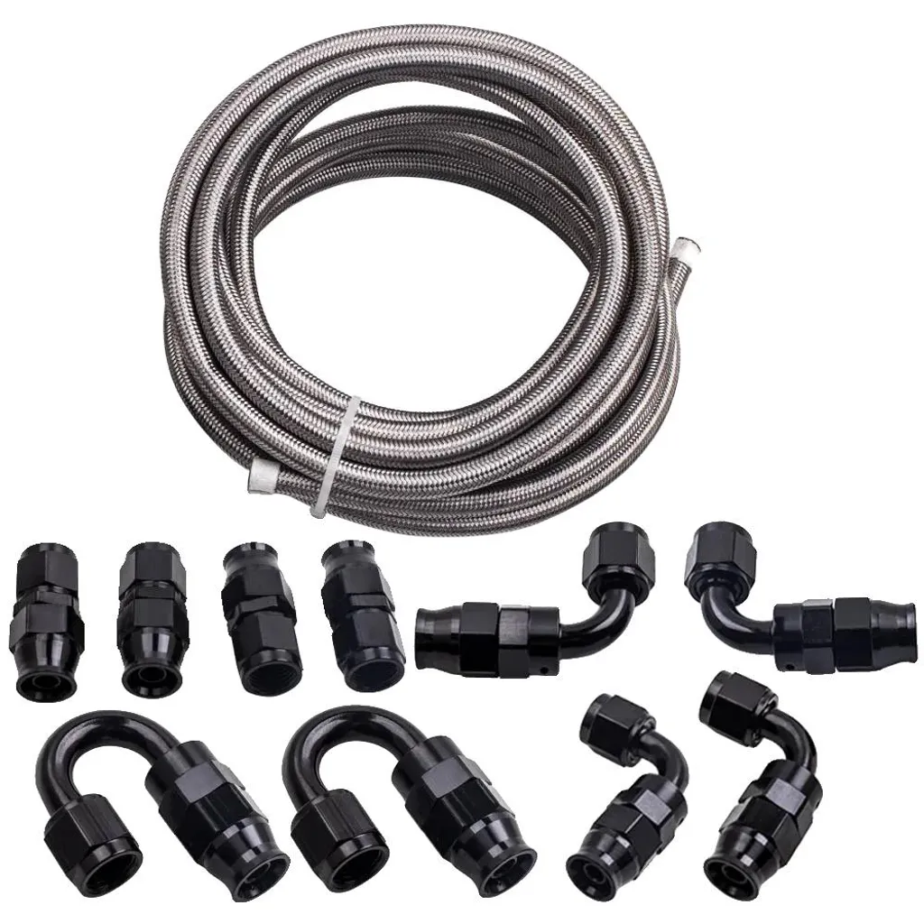Kit Flexible de Carburant AN6 en PTFE 6m pour Installation Sportive