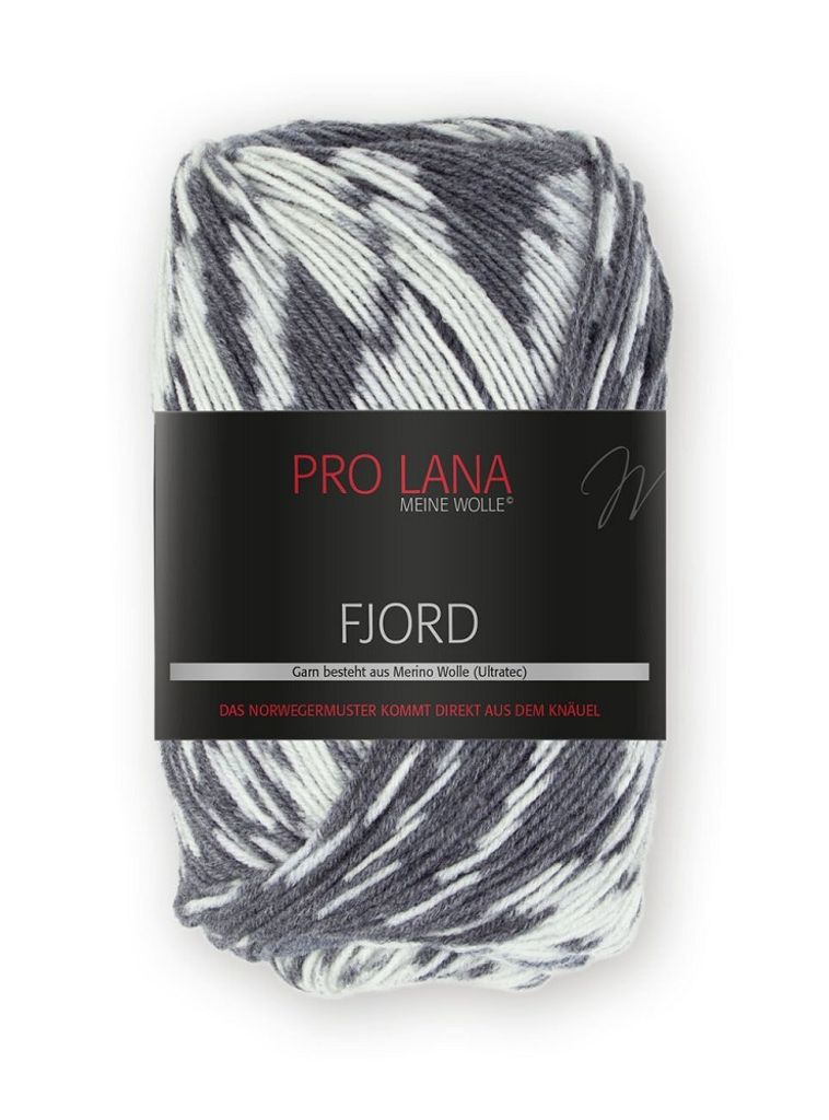 Pro Lana Fjord 100g 090 grau-anthrazit-weiß Produktbild 