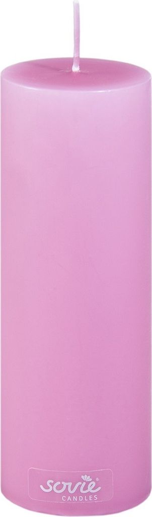 Sovie CANDLES Stumpenkerze in Violett Ø 50 mm x H 150 mm, Brenndauer ca. 42 St. - 12 Stück