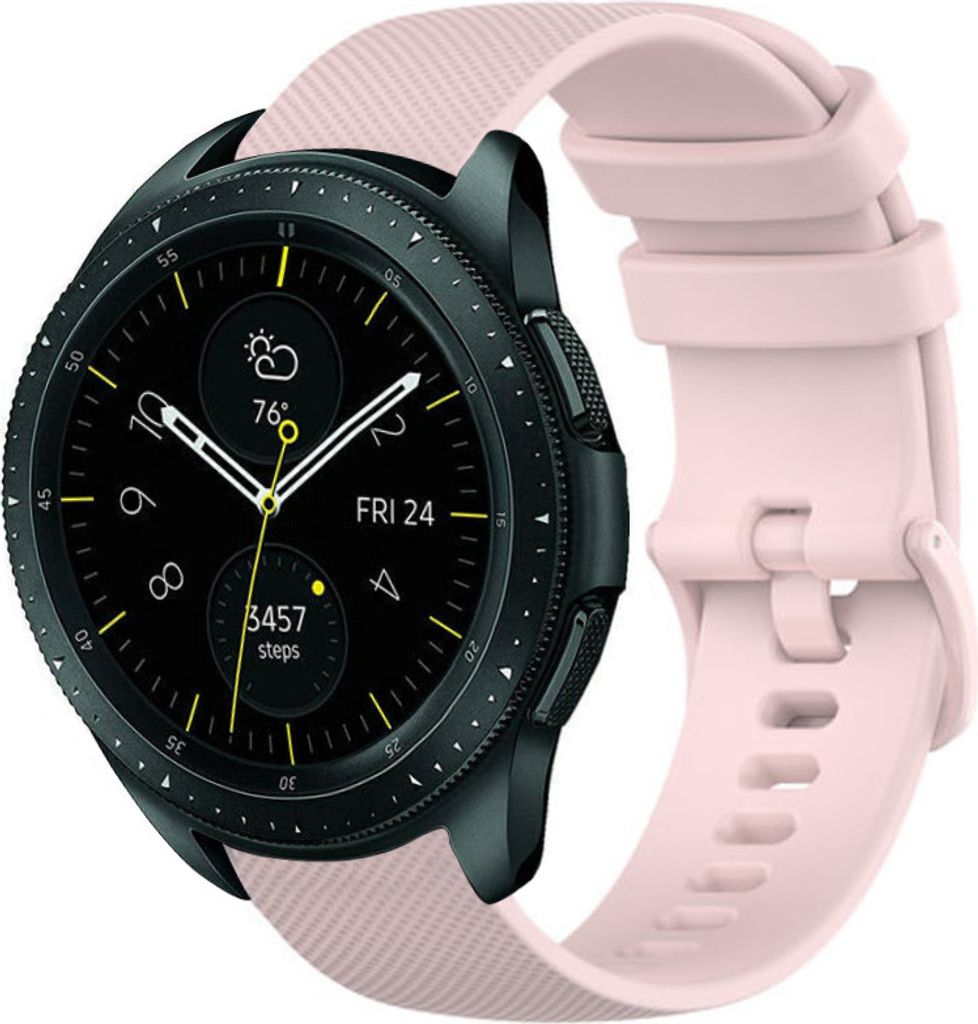 Strap-it Samsung Galaxy Watch 42mm Luxus-Silikonarmband (Rosa)