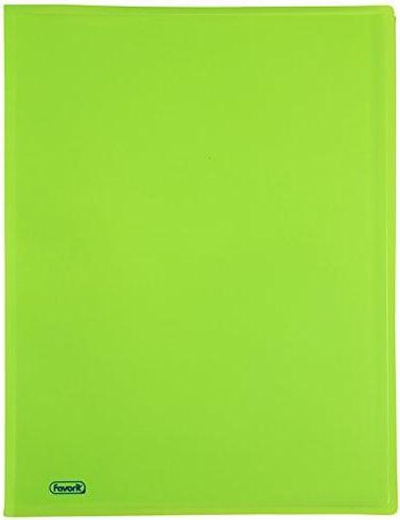 Favorit Neon, Präsentationsmappe, A4, Polypropylen (PP), Grün, 40 Blätter, 30 cm
