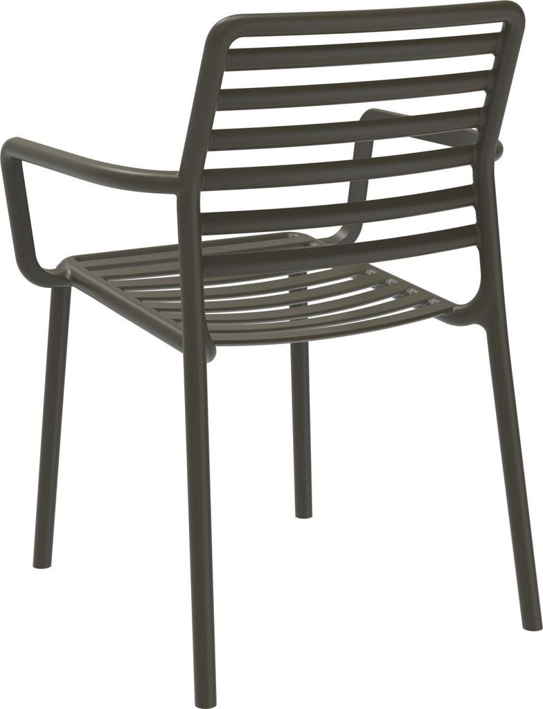 A single chair shown from the back on a white background.