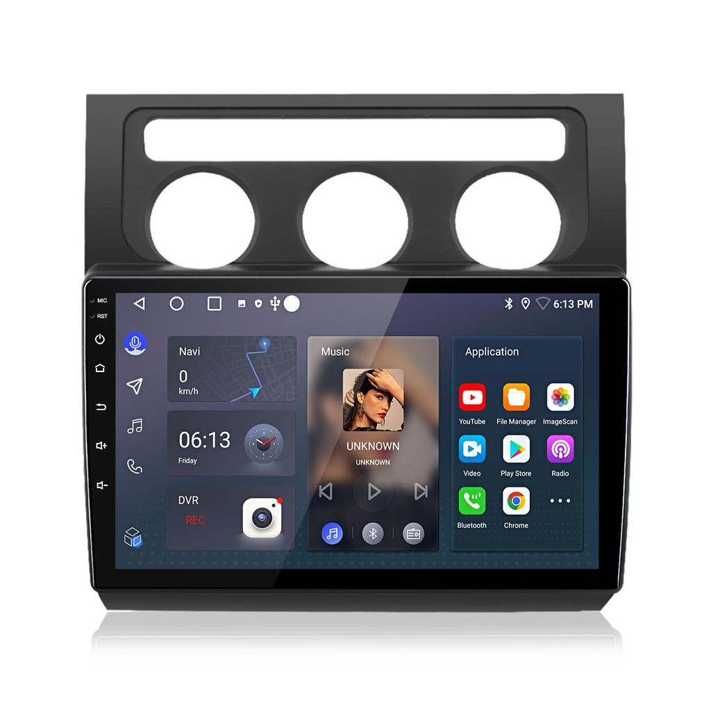 Android Radio samochodowe 10" 64GB VW Touran 1T (2003–2010) Zdjęcie produktu 