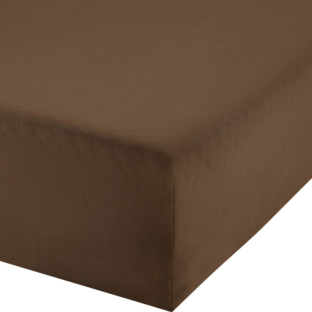 Erwin Müller Boxspringbett-Spannbettlaken Freising" dunkelbraun 90x190 cm - 100x220 cm"