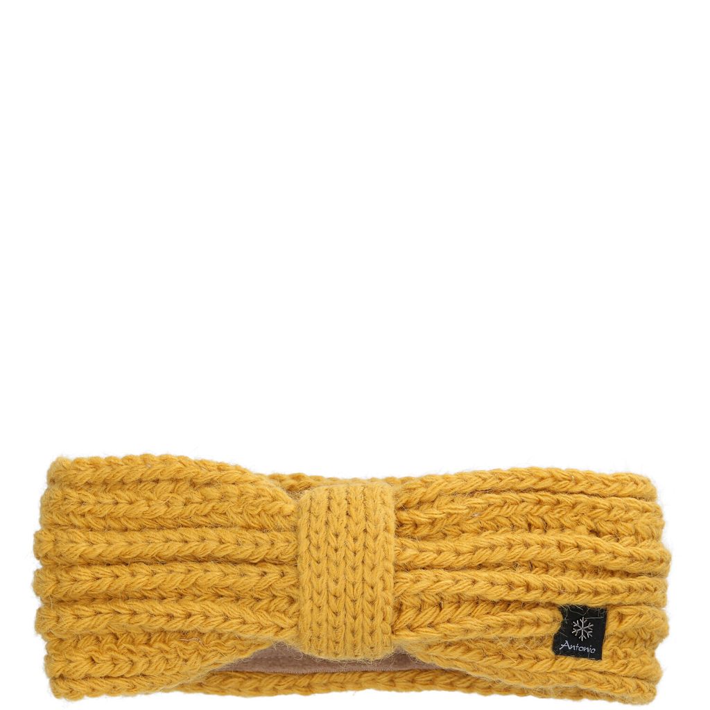 Antonio Damen Strick Stirnband mit Fleece yellow