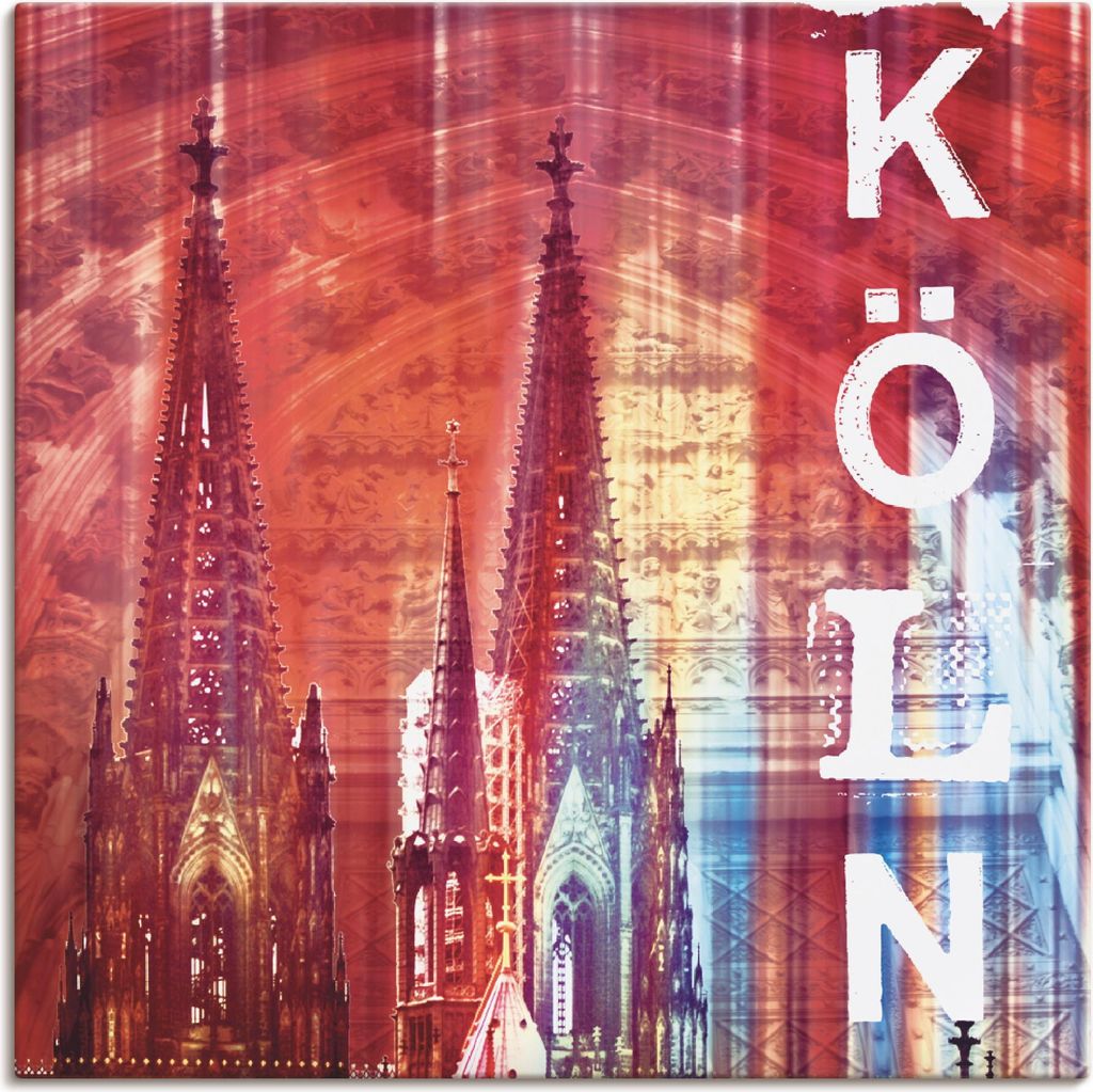 ARTland Leinwandbild Köln Skyline Collage II Größe: 70x70 cm