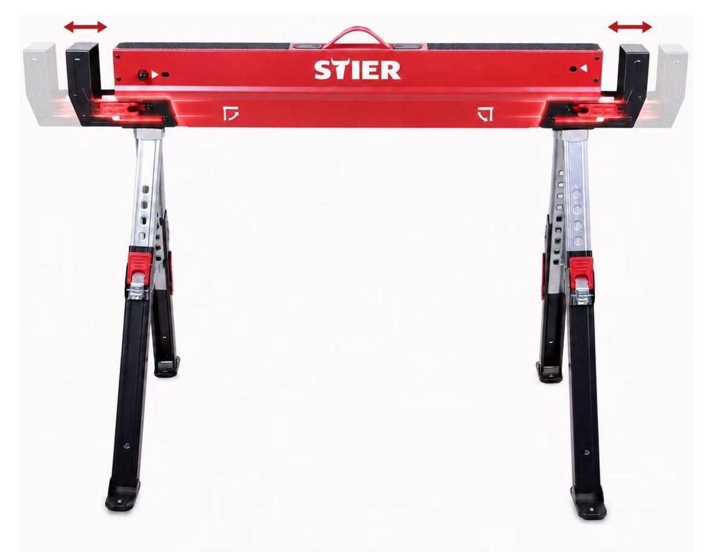 STIER 2x Premium Klapp-Sägebock höhenverstellbar mit Produktbild 