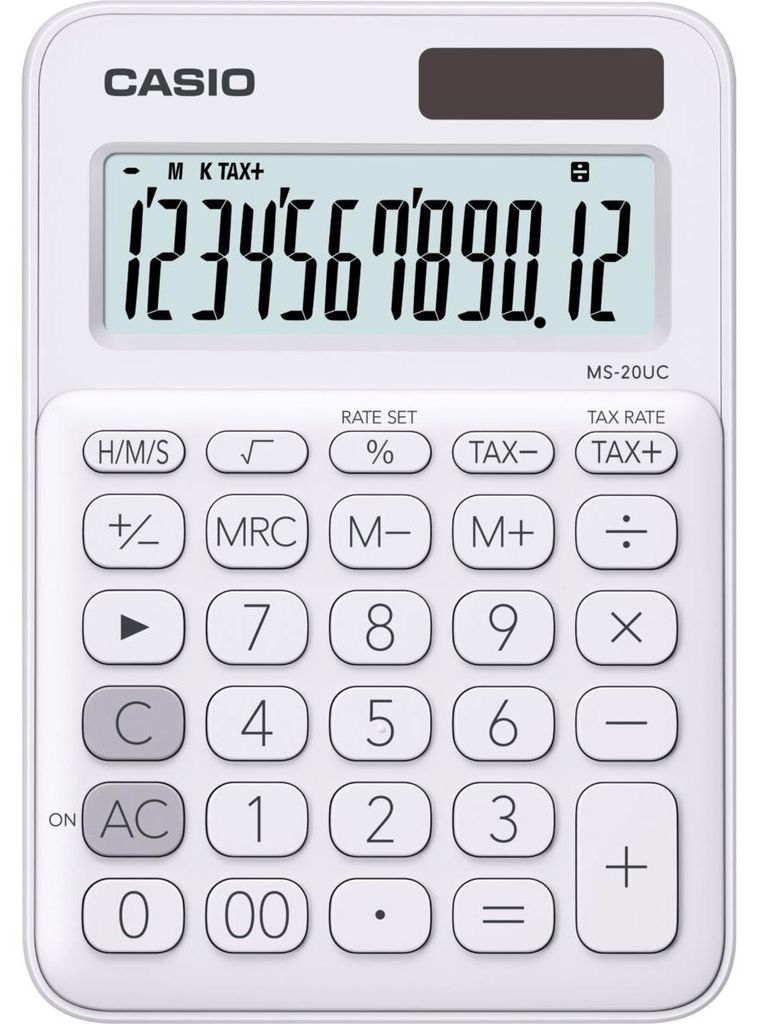 Casio MS-20UC-WE, Desktop, Einfacher Taschenrechner, 12 Produktbild 