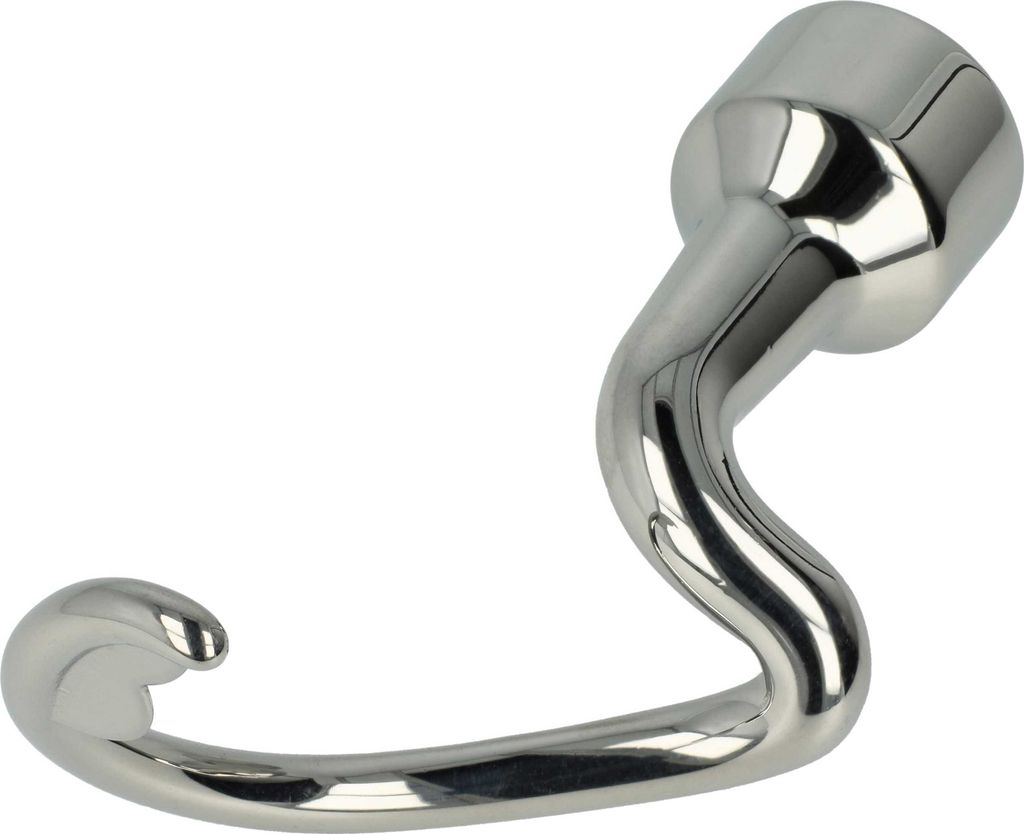 vhbw Knethaken Ersatz für KitchenAid 5K452DH für Küchenmaschine - Rührhaken, spiral, 14 x 6 cm, Edelstahl Silber