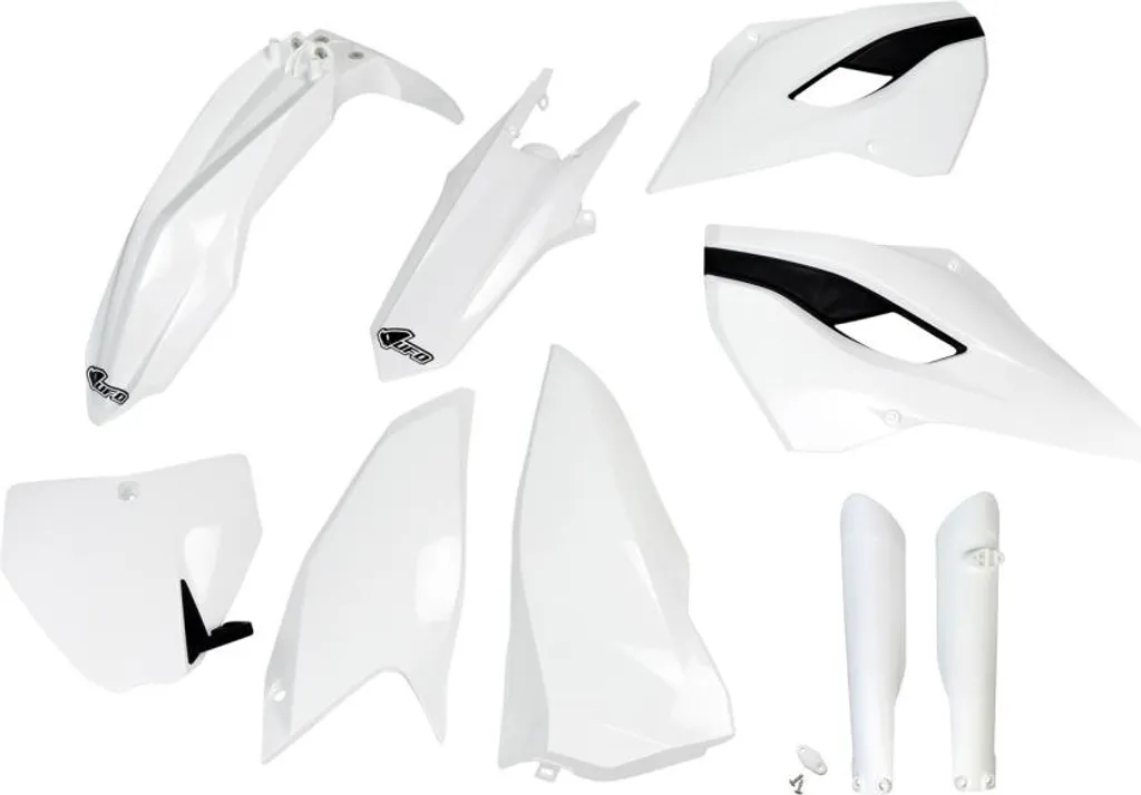 Ensemble de plastiques moto Husqvarna 125-450 avec garde-boue et ouïes