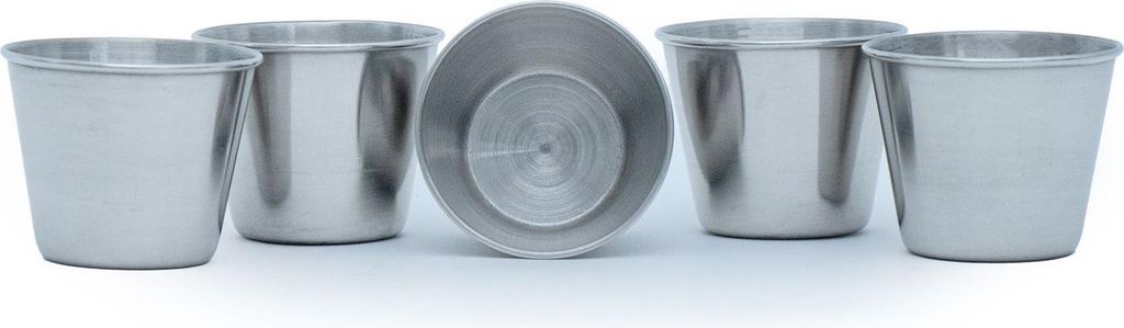 Intirilife 5x gobelets empilables en acier inoxydable de 55 Image du produit 