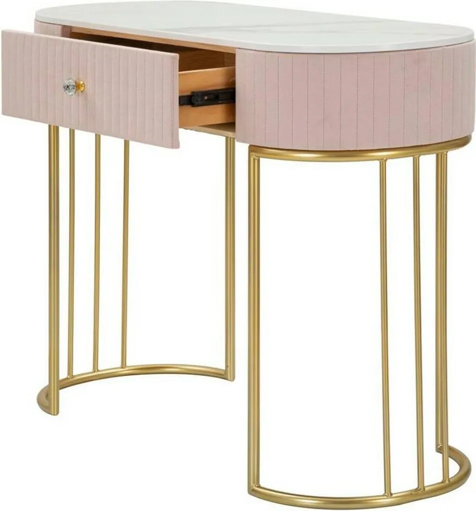 Table Console Rose Abstraktes 100cm - Buffet d'Appoint Mural Moderne - 5