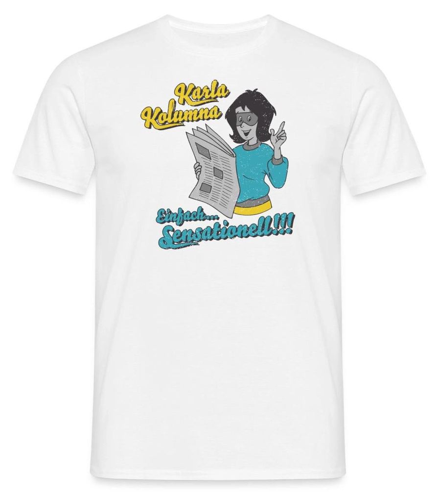 Spreadshirt Benjamin Blümchen Karla Kolumna Sensationell Männer T-Shirt, XXL, Weiß