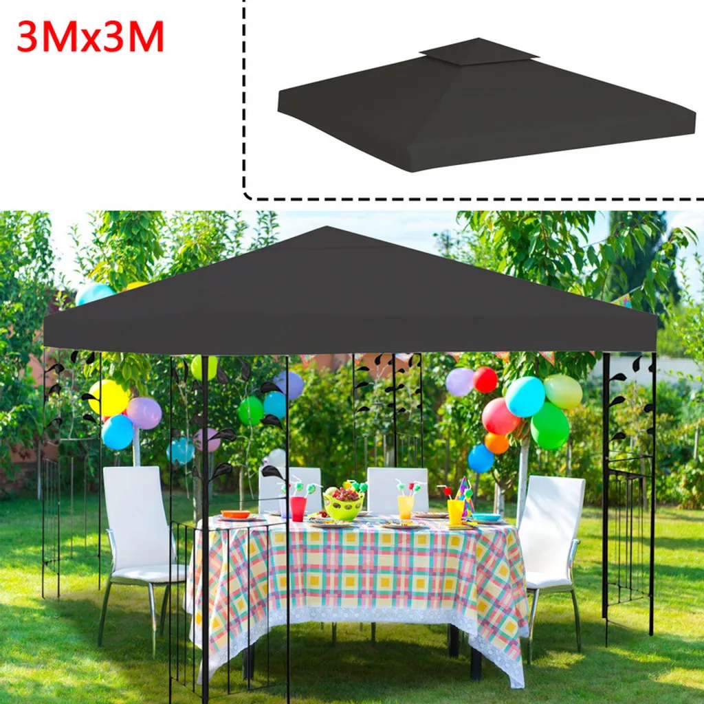 Tetto Ricambio Gazebo Fiqops 3x3M: Telo con Air-Flow e Anti-UV