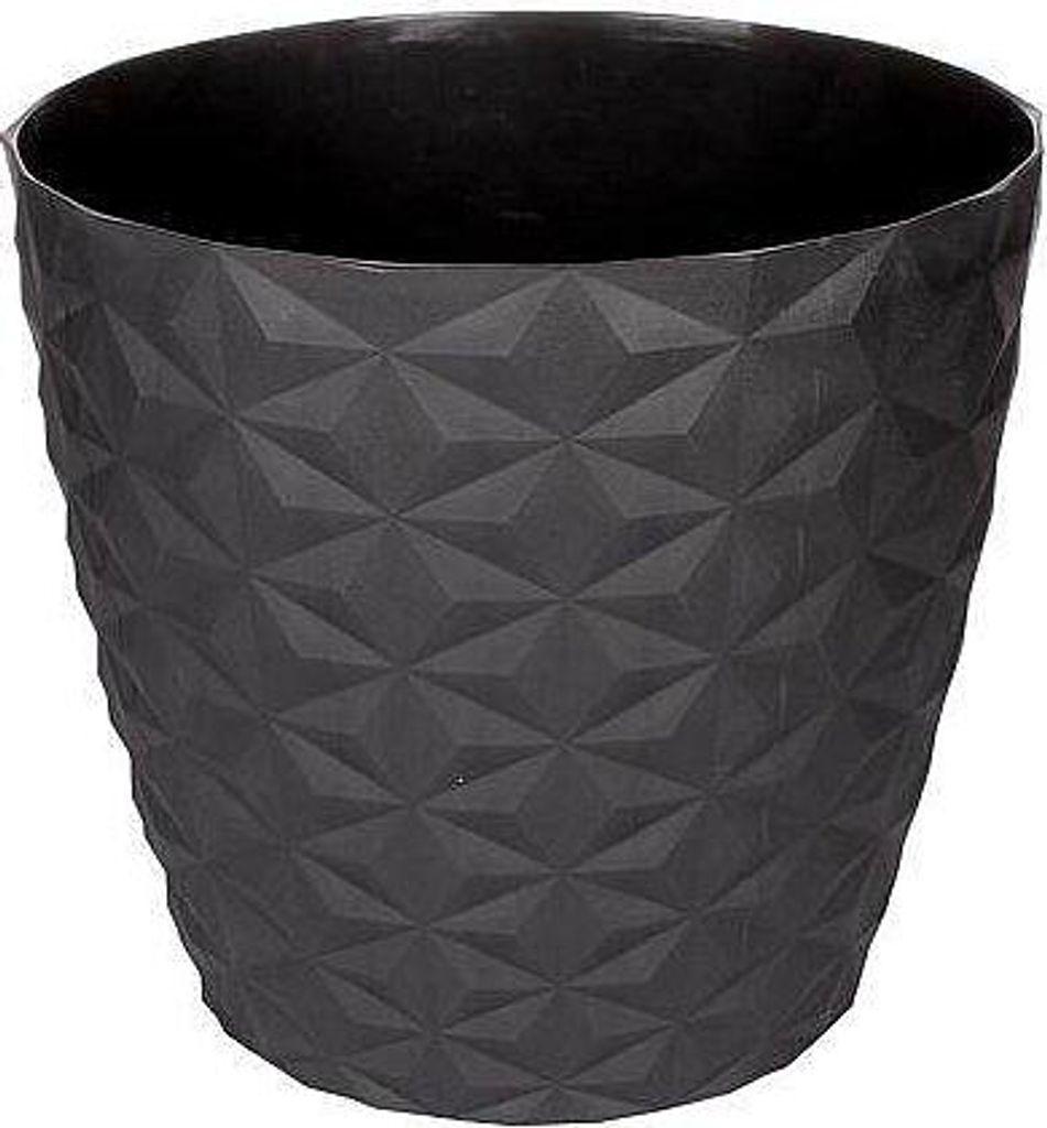 Crystal Mat Deko-Blumentopf anthrazit Durchmesser: 30 cm