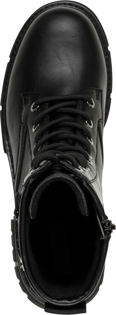 s.Oliver Damen Stiefelette Combat Boot mit Plateau und Blockabsatz 5-25244-45, Größe:41 EU, Farbe:Schwarz