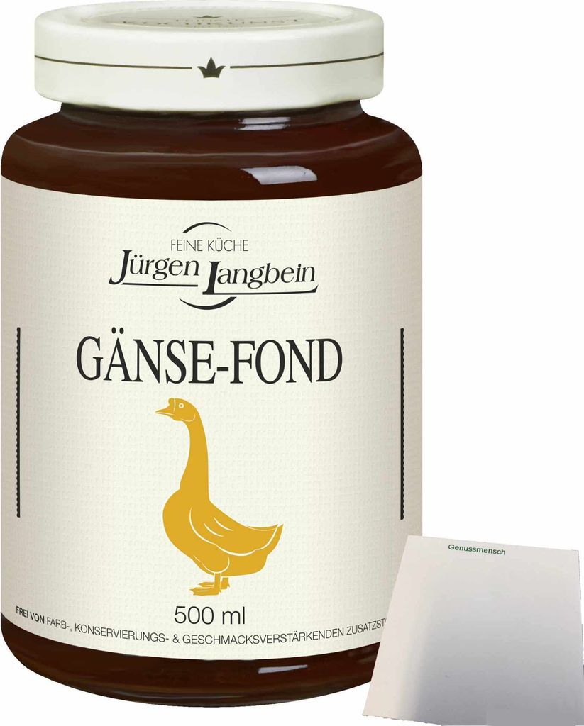 Jürgen Langbein Gänse-Fond (500ml Glas) + usy Block