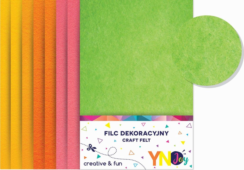 Noster Filc Fluo dekoracyjny 8 kolorów DYI Zdjęcie produktu 