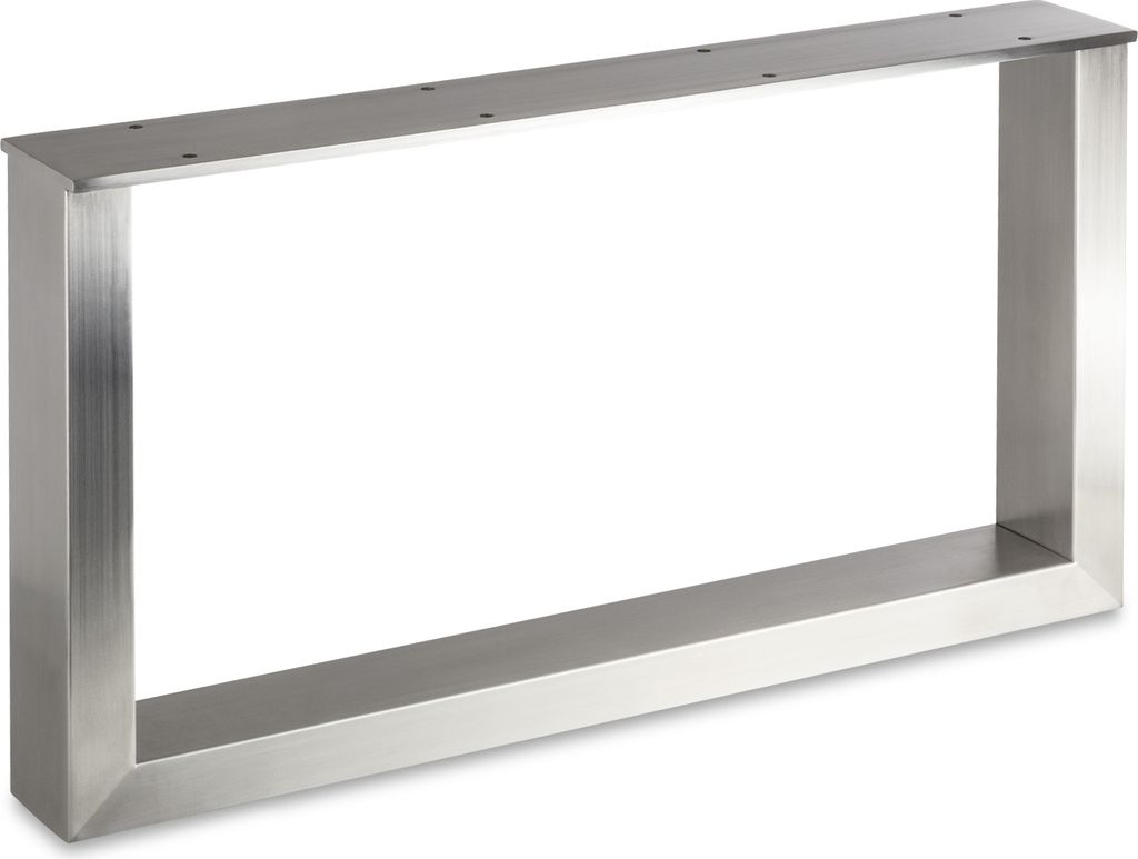 Tischgestell TAB Edelstahl gebürstet Profil 80 x 40 mm Höhe: 400 mm Tiefe 700 mm Tischkufen Industriedesign Tischuntergestell Tischkufe Kufengest...