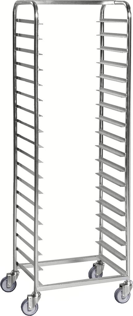 Kongamek Tablettwagen 600x440x1880mm verzinkt für 18 Tabletts ohne Bremse