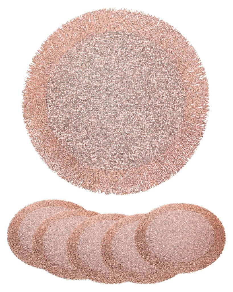 Platssets 6er Set Rund Gold, Tischunterlagen Metallic Produktbild 