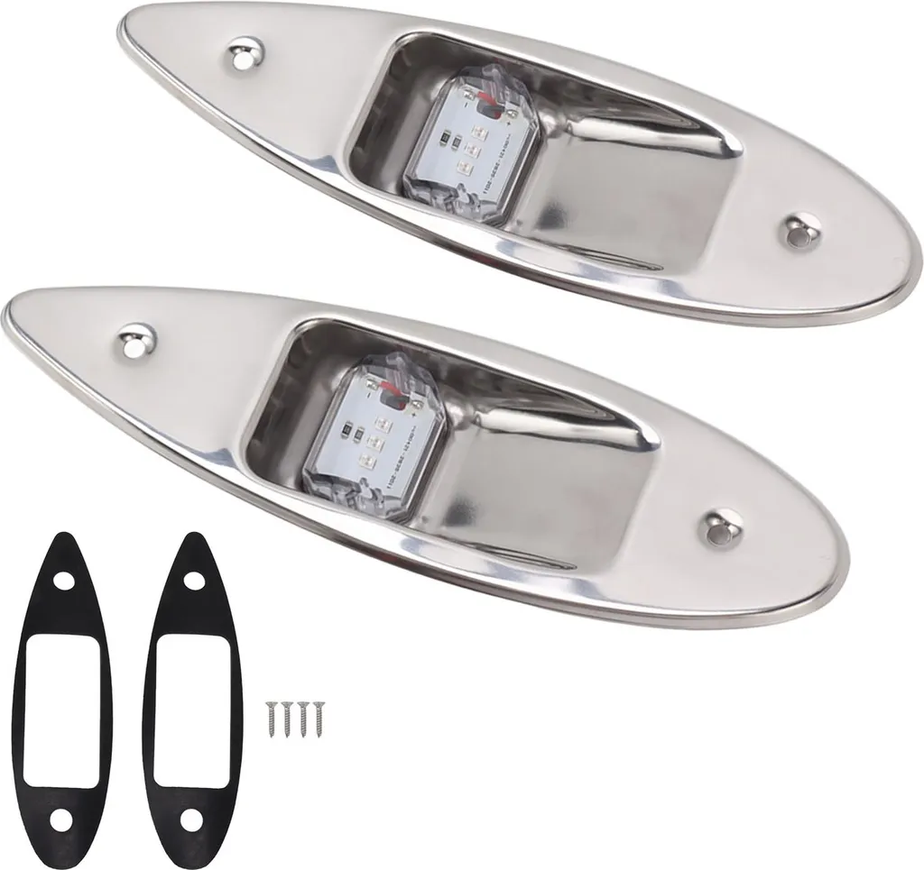 Paire de feux de navigation LED marine 12V étanches pour proue bateau