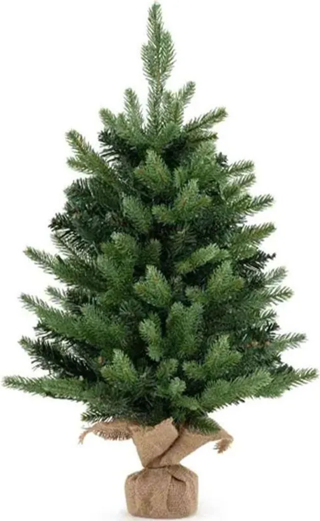 Petit sapin de Noël artificiel vert de 60 cm pour décoration d'intérieur