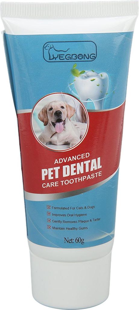 60 g Hundezahnpasta, essbare Mundgeruch-Entfernung, Zahnreinigung, Haustier-Zahnpflege für Hunde und Katzen