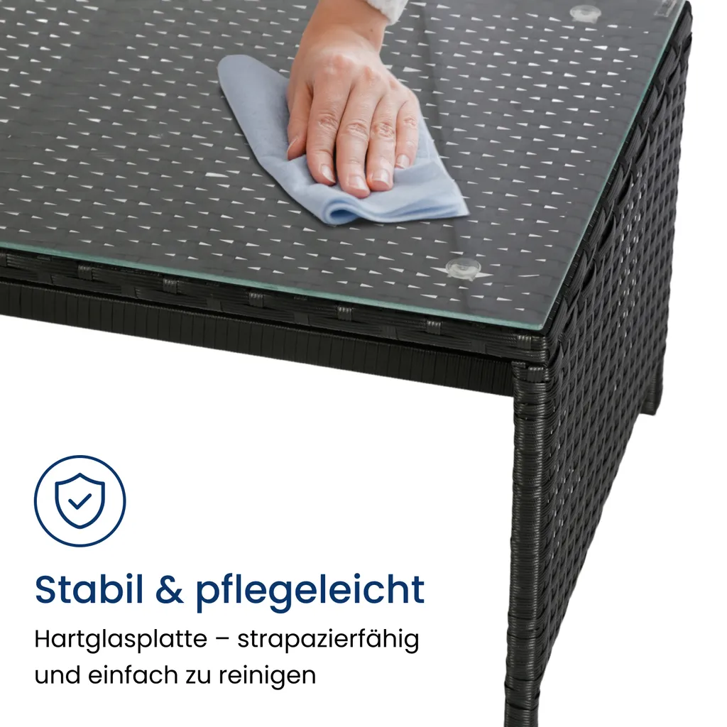 Salon de jardin robuste et résistant aux intempéries avec table basse