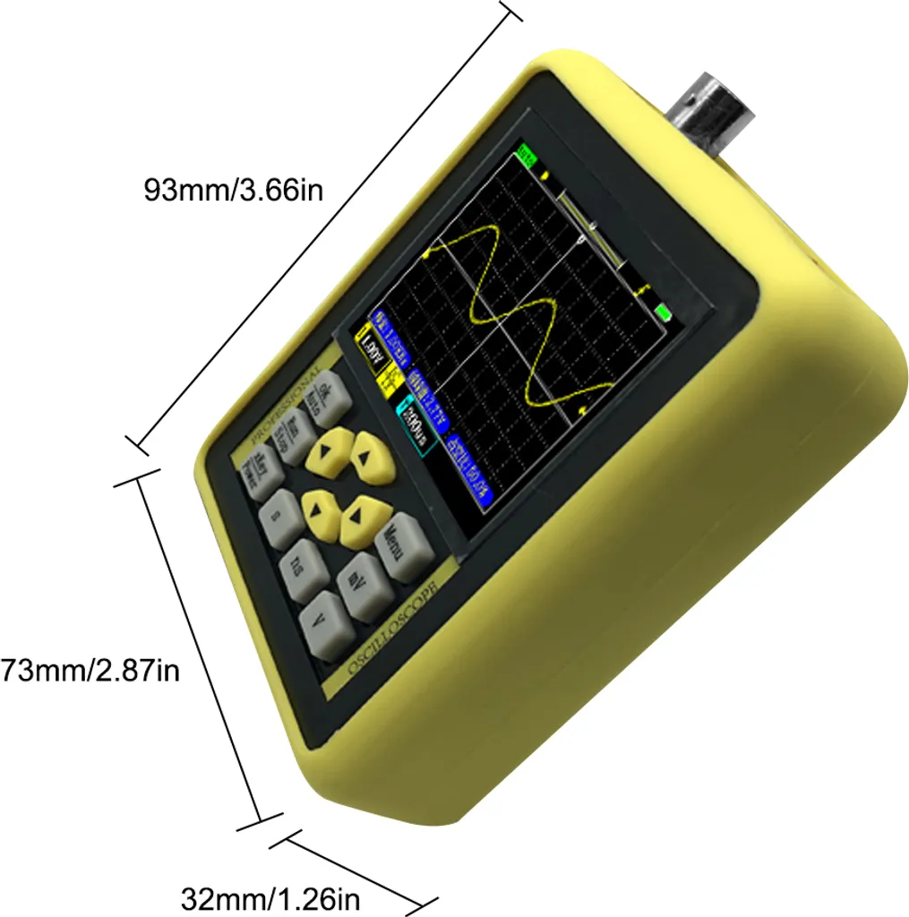Oscilloscope numérique 120MHz et 500MS/s haute précision écran couleur