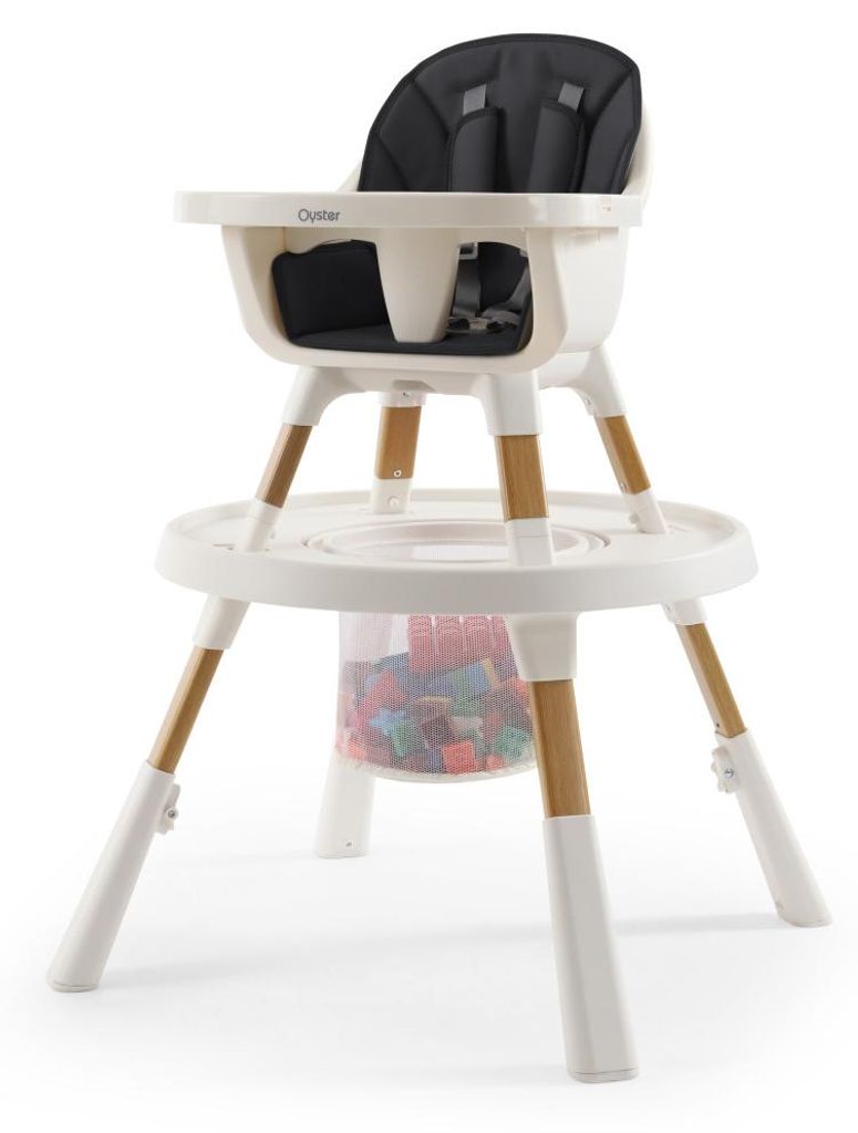 Oyster Home Highchair 4-in-1-Hochstuhl – Fossil, schwarz